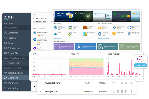 Plesk Panel installation process screenshot