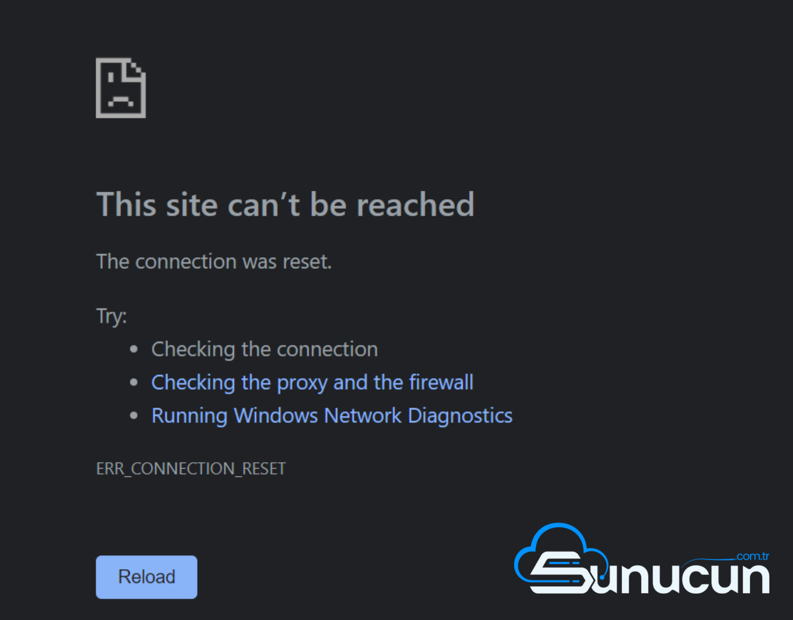 err_connection_reset Hatası Nasıl Çözülür?