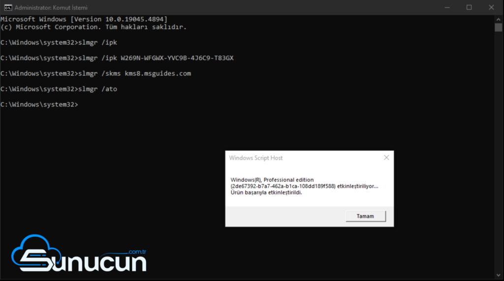 Windows Etkinleştirme